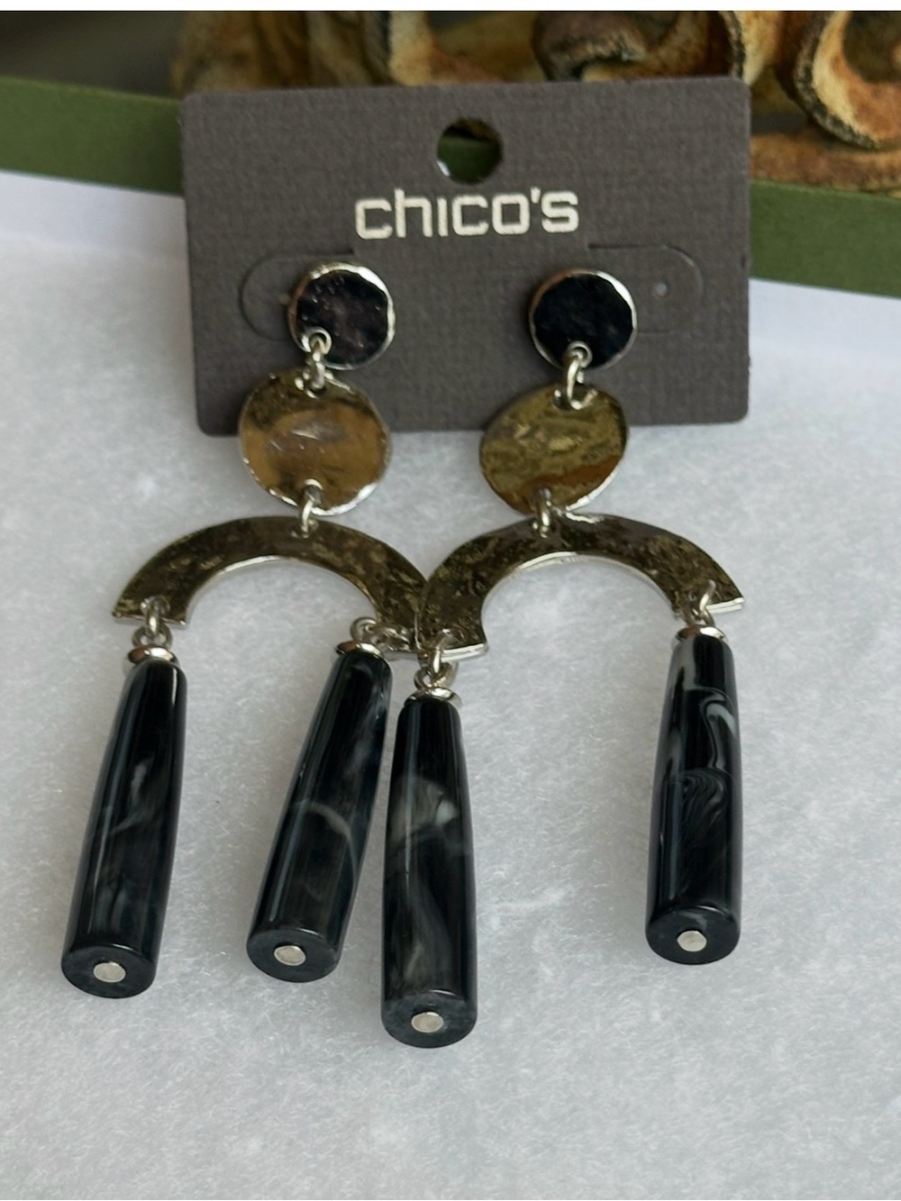 Chico's geometric mobile statement earrings